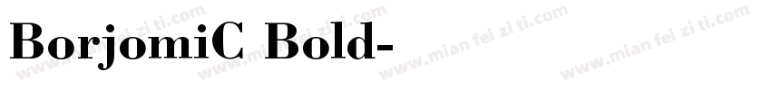 BorjomiC Bold字体转换